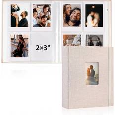 Polaroid fotoalbum, mini lommealbum, rummer 104 lommer, rummer 208 fotos, linned hardcover Polaroid fotoalbum, til fotos, familie jubilæer,