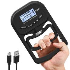 inaepeak 180 kg / 396 kg greppstyrketränare, uppladdningsbar elektronisk handdynamometer, digital greppstyrketestare med LCD-skärm, justerbar handgrepp dynamometer handövare för styrka