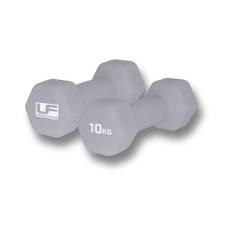 Hex Dumbells Neoprene Covered (2 x 10KG) - Silver / 2X10Kg