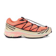 Salomon, Sko, Herre, Orange, 42 EU, Ikoniske syntetiske stof sneakers med Quicklace