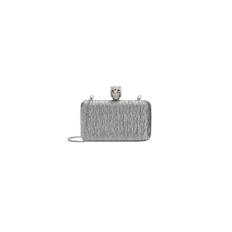 Roberto Cavalli, Taske, Dame, Grå, ONE SIZE, Uld, Tiger Fastening Stof Clutch