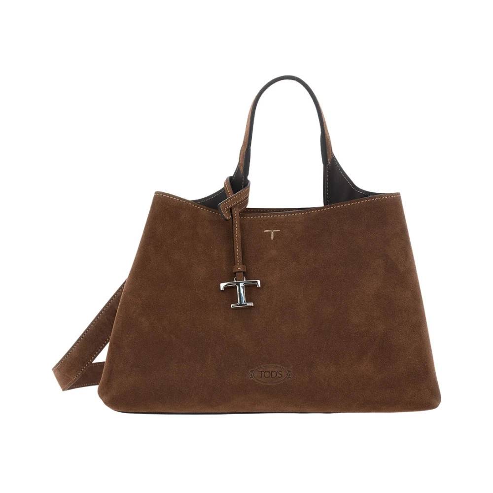 Tod's T-Plate Ruskindstaske - Tasker - Dame - Brun - ONE SIZE - Uld