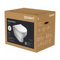 WC-Set Duravit No.1 Wand Tiefspüler, spülrandlos, Softclose, weiß