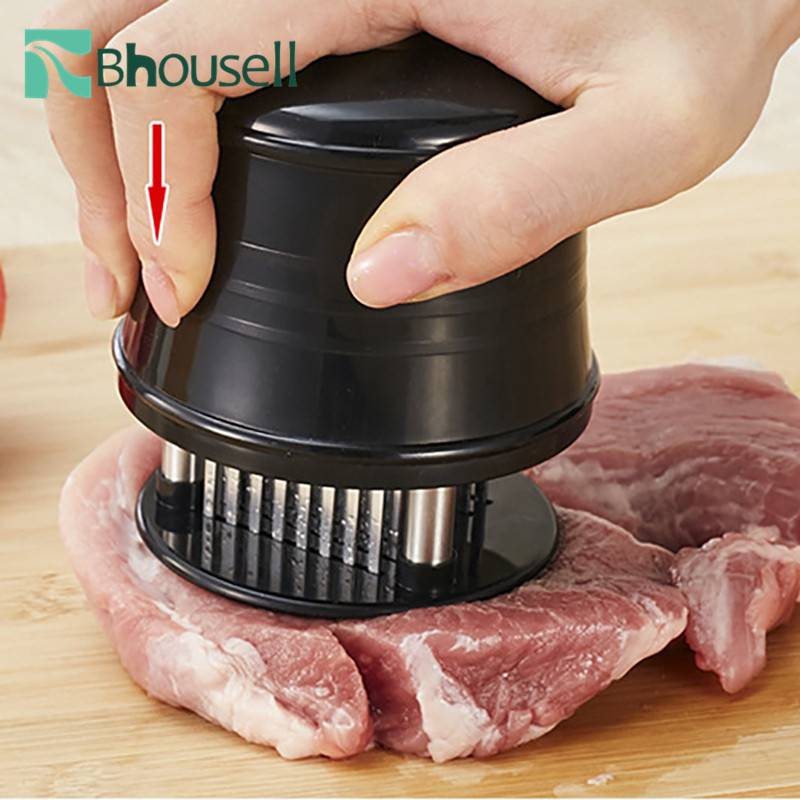 Köttmörare i rostfritt stål med 56 blad nötbiff beat hammare köttmörningsnål köksredskap