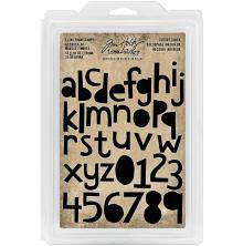 Tim Holtz Idea-Ology Cling Foam Stamps 38/Pkg - Cutout LC Alpha UTG...