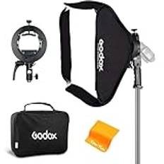 Godox S2 fäste vikbar softbox kit 24 x 24 tum/60 x 60 cm Bowens-fäste för Flash Speedlite-fotografering