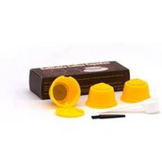 1/3/5/8 st plastkaffefilter påfyllningsbara kaffekapslar för dolce gusto kaffekapslar kök kaffetillbehör återanvändbara filter - orange 3 st