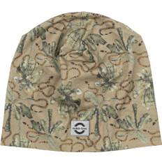Mikk-Line Viscose Elastane Hat AOP Stl. 122/128Y unisex - Mösser Från Magasin - Gray Green (122/128Y)
