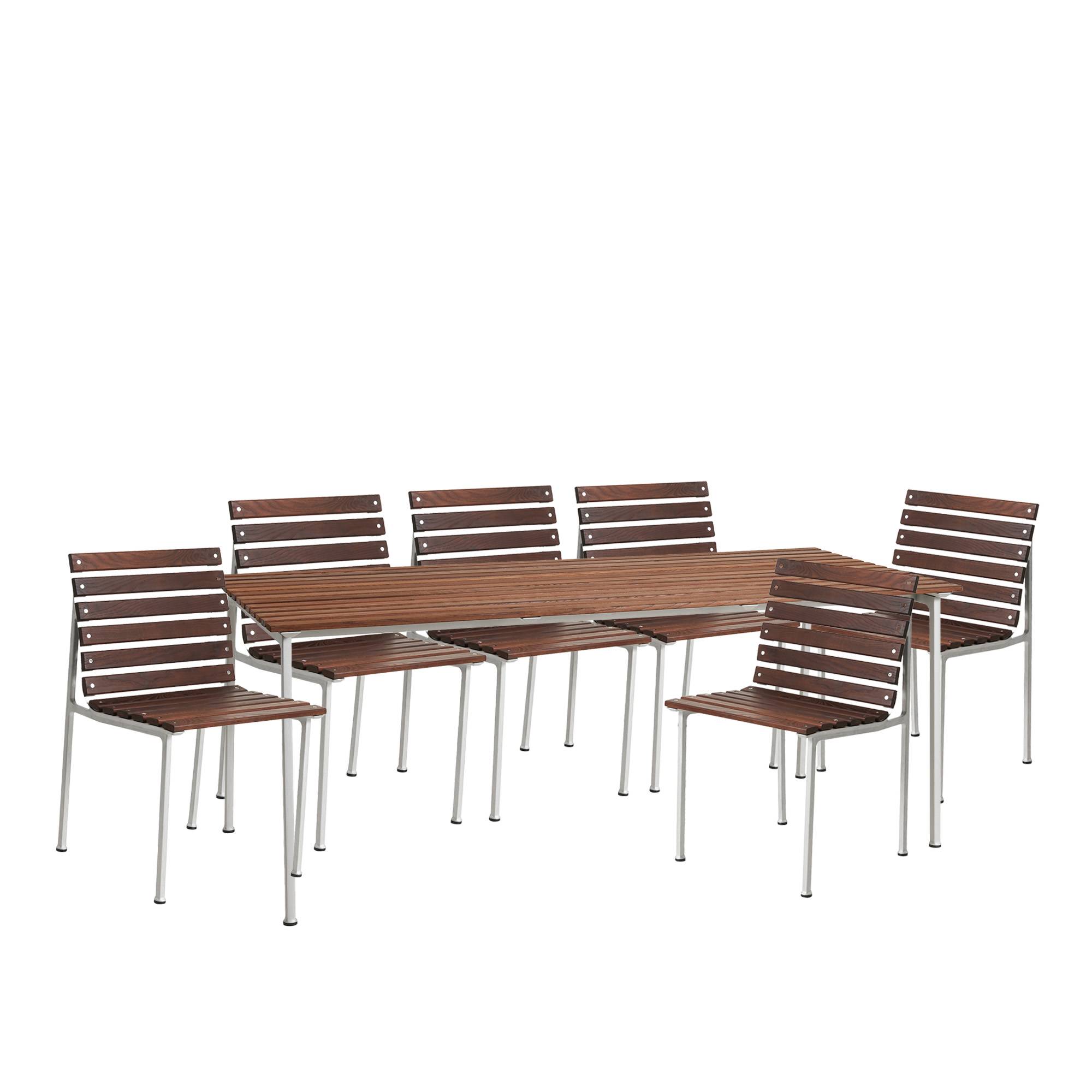 HAY - Traverse spisesæt med bord 190cm & 6 stole olieret ask - Havemøbelsæt til spisning