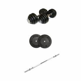 Body Power 58.5kg 6ft Spinlock Barbell & Dumbbell Weight Set