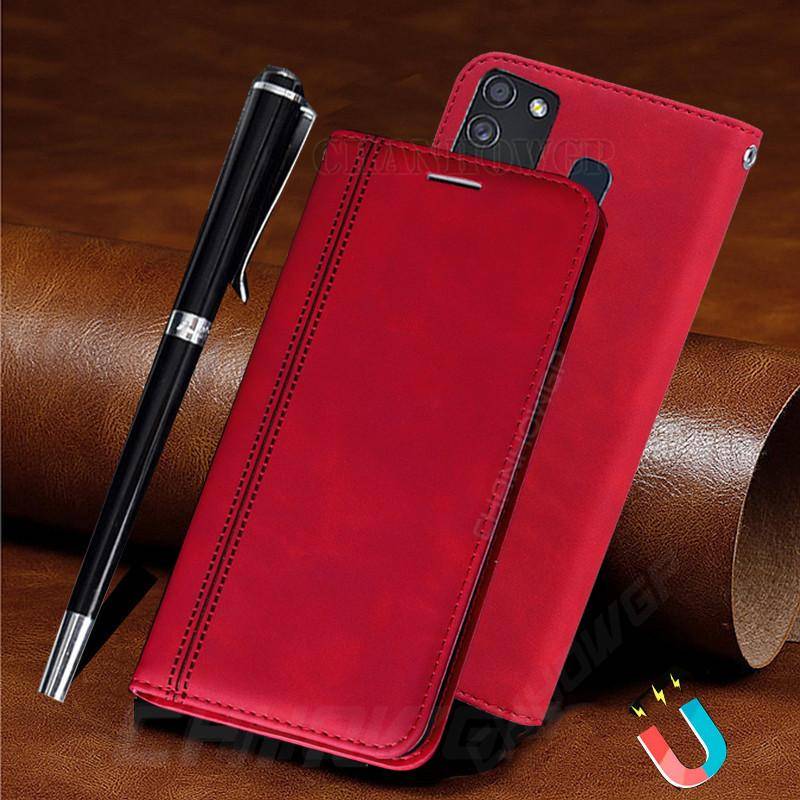 Strong Magnet Leather Flip Fodral För Samsung Galaxy A52 A72 A12 A32 A42 5G A21S A51 A71 A01 A11 A21 A31 S20 FE S21 S30 Plus Ultra Wallet Book Cover