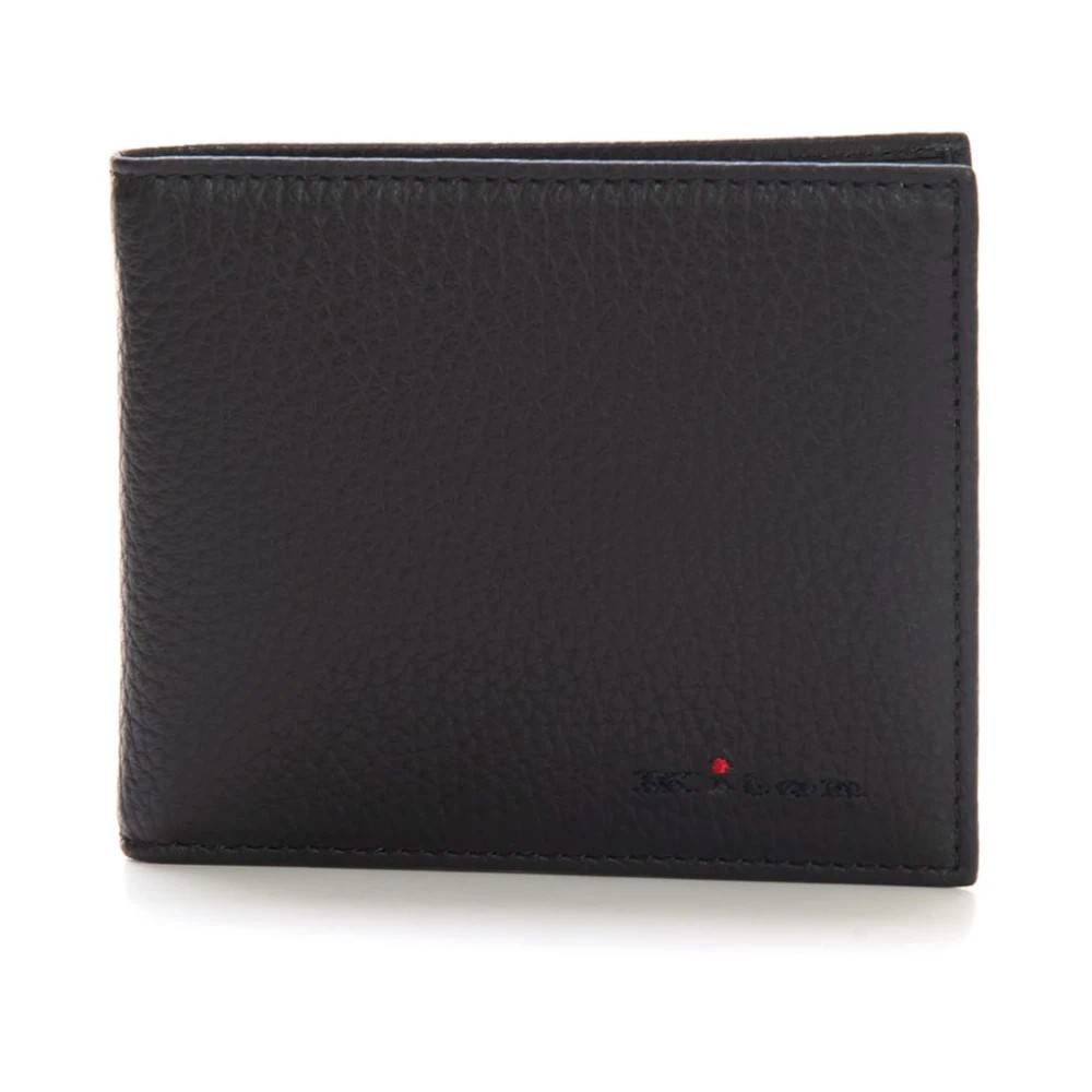 Kiton Hammer Læder Pung med Kortholder Rum - Accessories - Herre - Sort - ONE SIZE - Læder