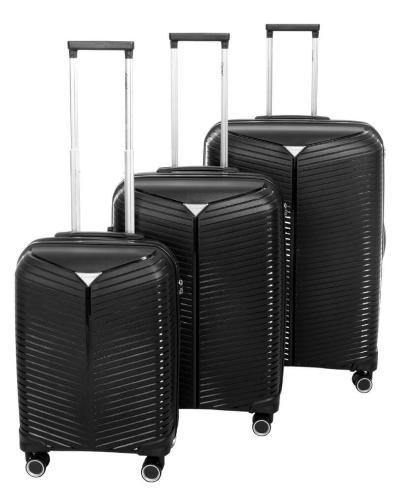 Cavalet Skottorp Resväska expanderbar 3 Set 55-67-77cm Svart