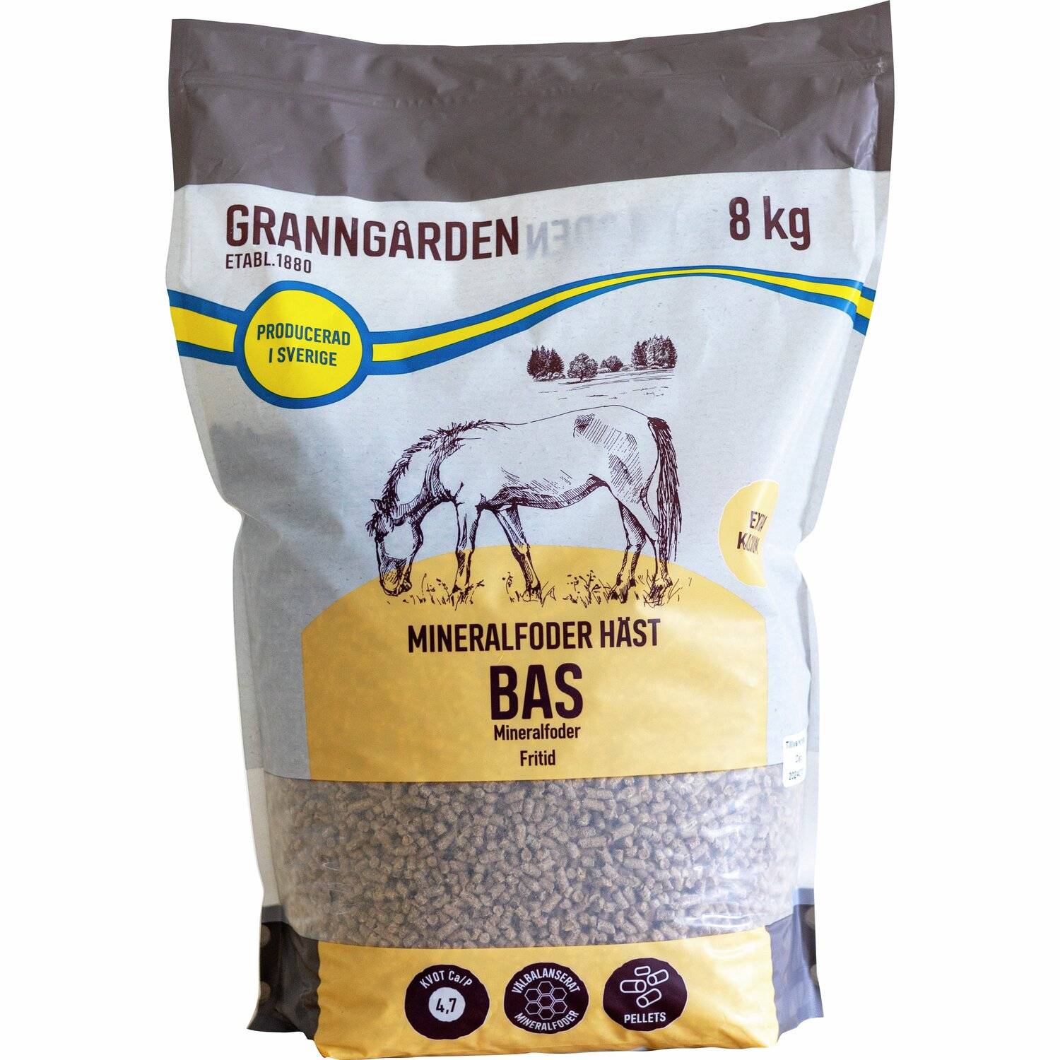 Mineralfoder Granngården Häst Bas 8kg
