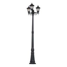 Klassisk udendørs pullertlampe sort 217 cm IP44 - New Haven Hammered
