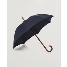 Fox Umbrellas Polished Cherrywood Solid Umbrella Navy
