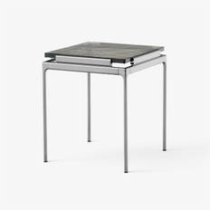 Andtradition Sett LN11-LN13 Sofa- & Sidebord Dark chrome frame  w. Smoked cast  glass top LN11 Sidobord