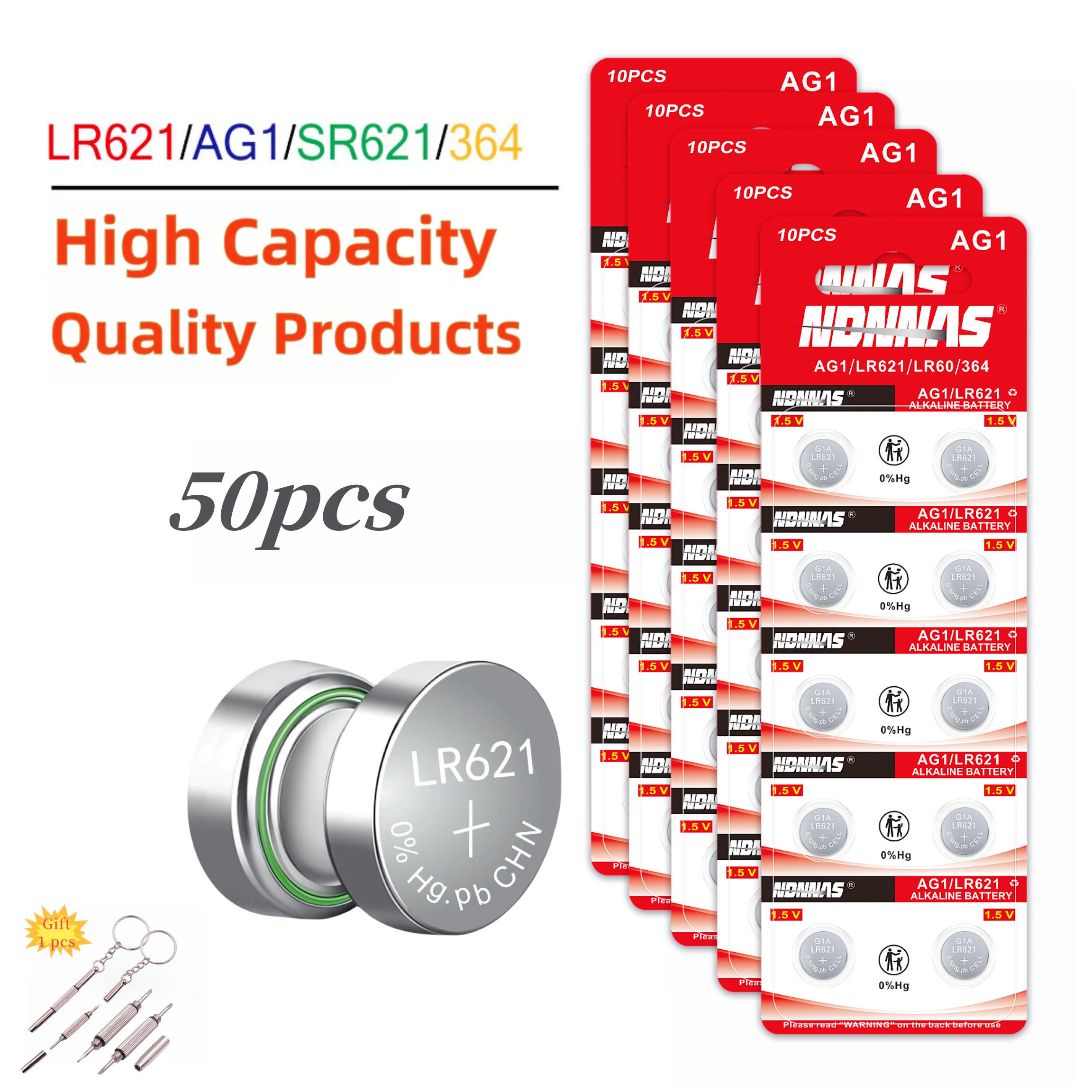 2-50Pcs AG1 LR621 364 Watch Battery 1.55V 364 SR621SW LR621 621 LR60 CX60 Alkaline Button Cell Batteries for Watch Toys Remote