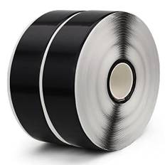 LLPT Butyltätningstejp 41 mm x 15 m extra tjock och stark självhäftande tejp, kraftig självtätande vattentät tejp för träbroar, sömnad, 2 rulle, svart (JDT04152)