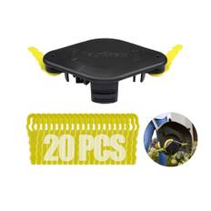 20 st blad RAC158 + RAC155 dubbelt tandat bladhuvud, kompatibel med Ryobi Strimmer