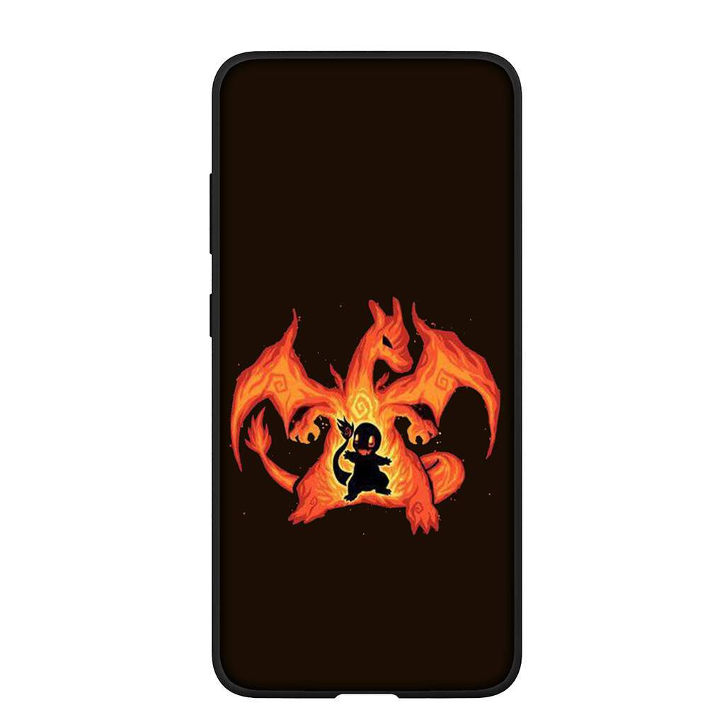Phone Case for Samsung Galaxy S25 S23 S22 S24 Ultra FE Plus A05 A06 A15 A16 A36 A37 A35 A54 A55 A56 A57 A25 A53 A17 Pikachu Pokemon GO Charmander Cute for Redmi 13C 4G ecru