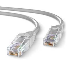 Mr. Tronic Ethernet-nätverkspatchkabel | CAT5E, CCA, UTP | RJ45-kontakter | Höghastighets LAN Gigabit Internetanslutningssladd | Idealisk för spelkonsoler, PC, router, modem, switch (10 Meter, Grå)