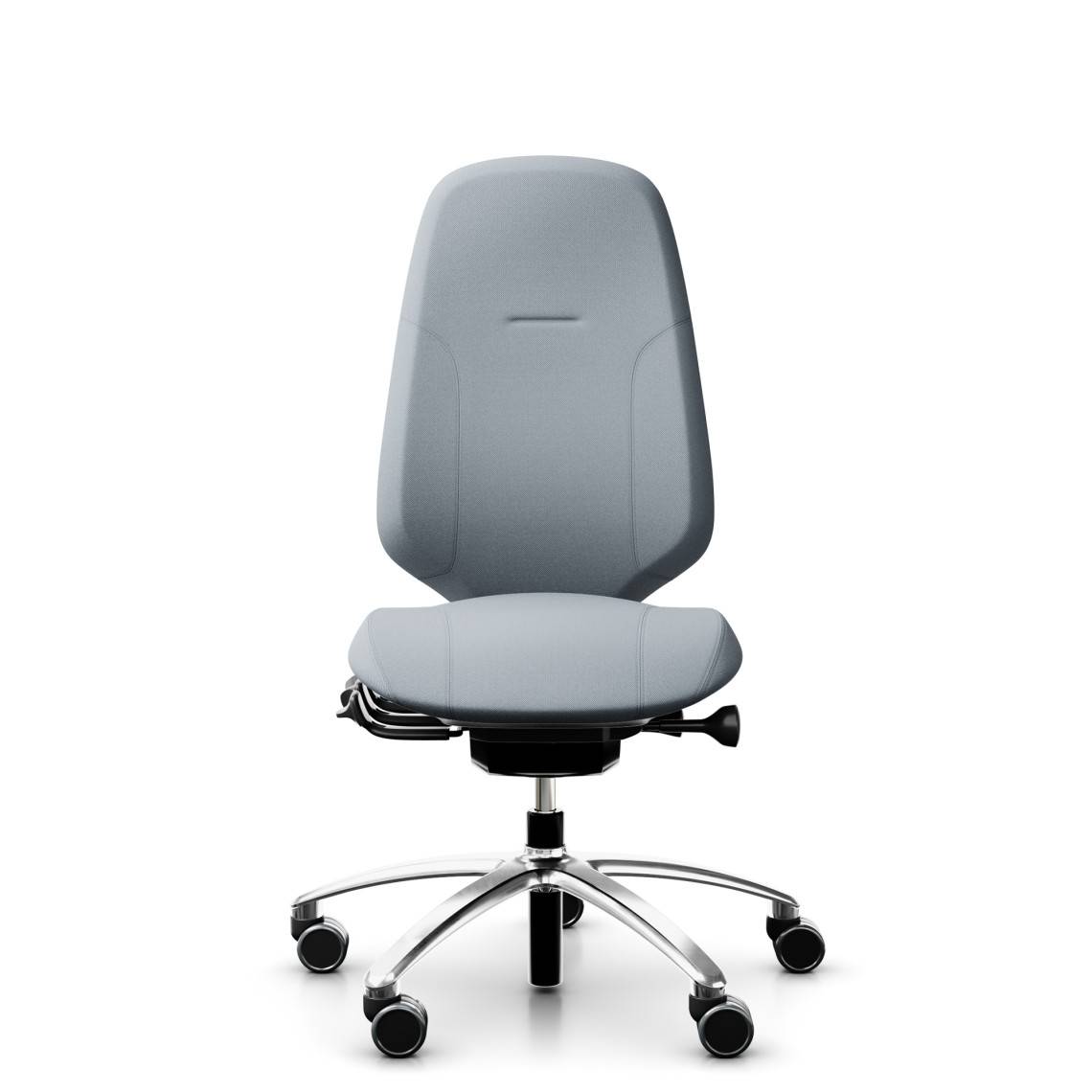 Kontorsstol RH Mereo 300, Tyg Light Grey (Select SC60139), Nackstöd Nej, Armstöd Nej, Fotkryss Silver