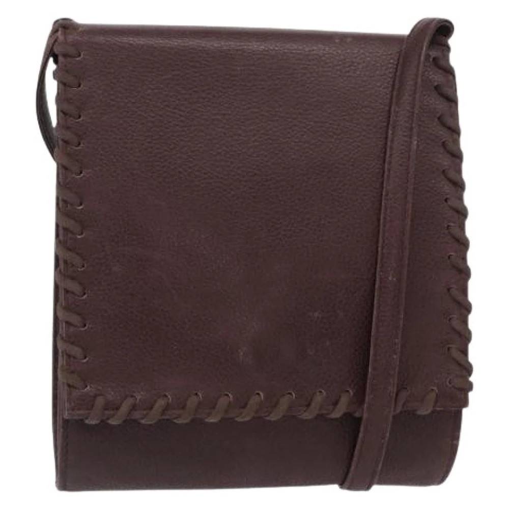 Saint Laurent Vintage Pre-owned Læder Skuldertaske - Vintage - Dame - Brun - ONE SIZE - Uld