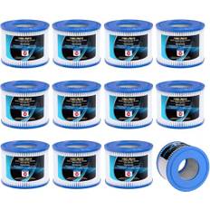 POOLPURE Filter VI, spa för pool, filterpatroner VI, bubbelpoolMiami Monaco, poolfilter ersätter originalpatronen, spa-tillbehör, Coleman SaluSpa 90352E (12 st)