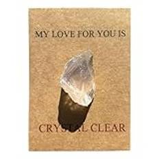 Alla hjärtans Kristaller Kort, Kristaller Alla hjärtans kort | White Crystal Rocks Minerals Natural Valentines Cards - Mångsidigt romantiskt Valentine Exchange Card för man, fru