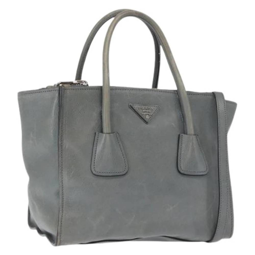 Prada Vintage Pre-owned Vintage Håndtaske - Vintage - Dame - Grå - ONE SIZE - Læder