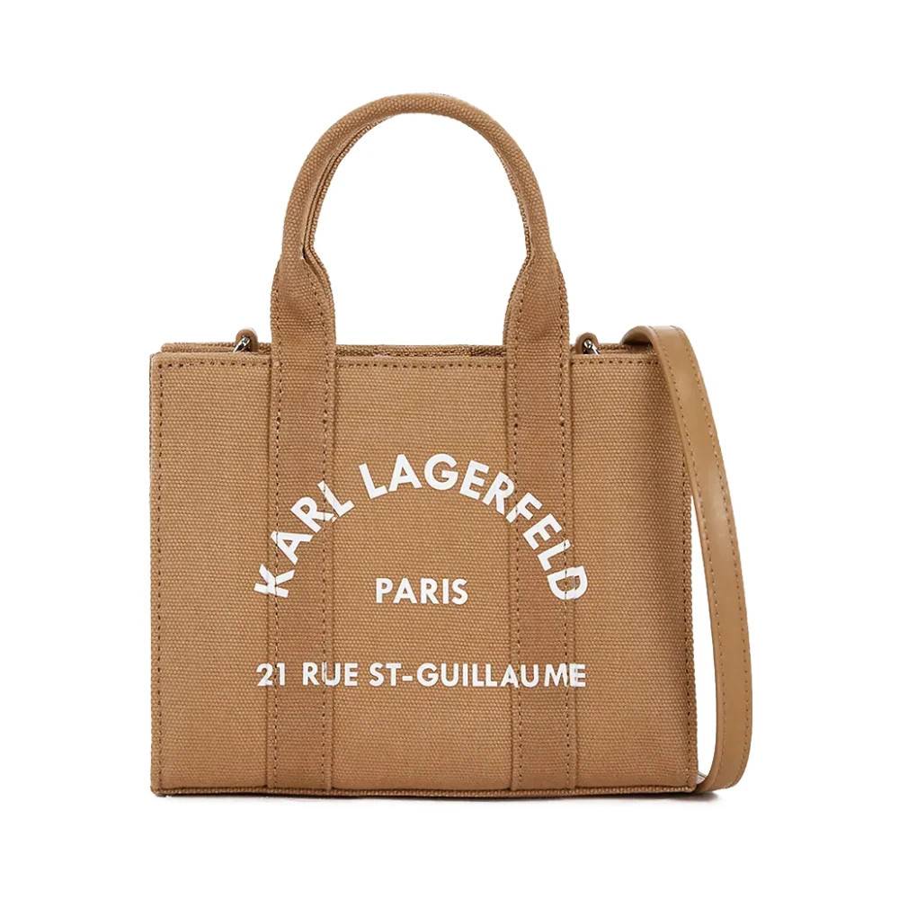 Karl Lagerfeld K/Rsg Square Mini Tote - Tasker - Dame - Brun - ONE SIZE - Bomuld
