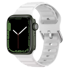 Apple Watch 44mm Silikone Rem - Hvid for Serie 4 / 5 / 6