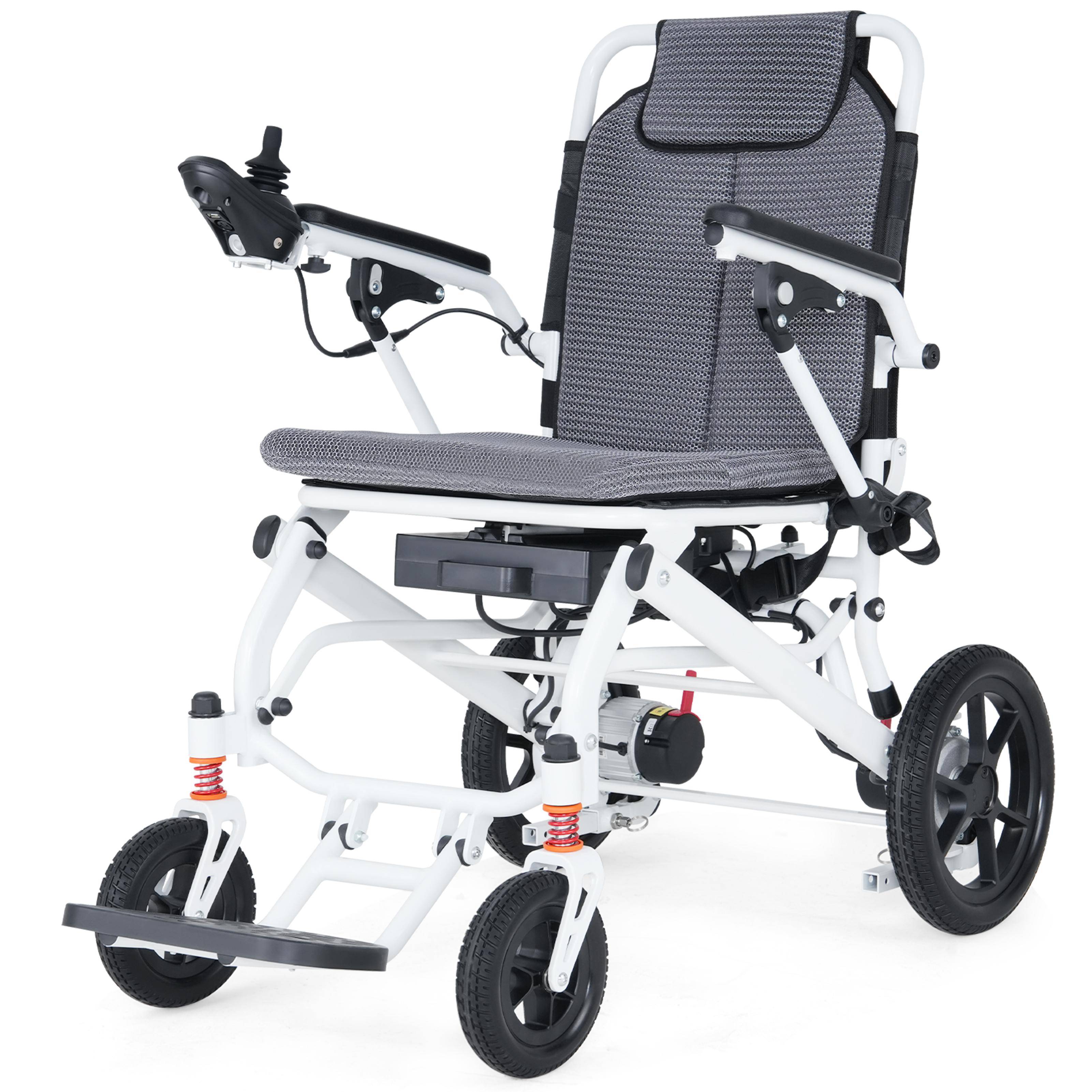 WEYRAL 220 Lättviktig Fällbar Elektrisk Rullstol För Äldre 48KM Räckvidd 100KG Last 150W Motor Säker&Bekväm
