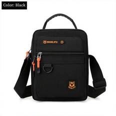 Ny Casual Crossbody Messenger Bag för män, Color Block Letter Design, Multifunktionellt litet fyrkantigt paket, Oxford-tyg, Vattentåligt, Mode Ing (Sl - Multifärgad