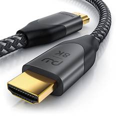 CSL - 8k HDMI Kabel 2.1 1,5m Meter - 8K @ 120Hz 4K @ 240Hz mit DSC - HDMI 2.1 2.0a 2.0b - 3D - Highspeed Ethernet - HDTV - UHD II - Dynamic HDR-10+ - eARC - Variable Refresh Rate VRR - Dolby Vision