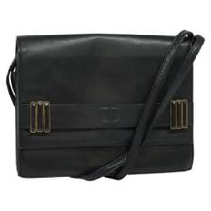 Valentino Vintage, Pre-owned, Dame, Blå, ONE SIZE, Uld, Pre-owned Laeder skuldertasker