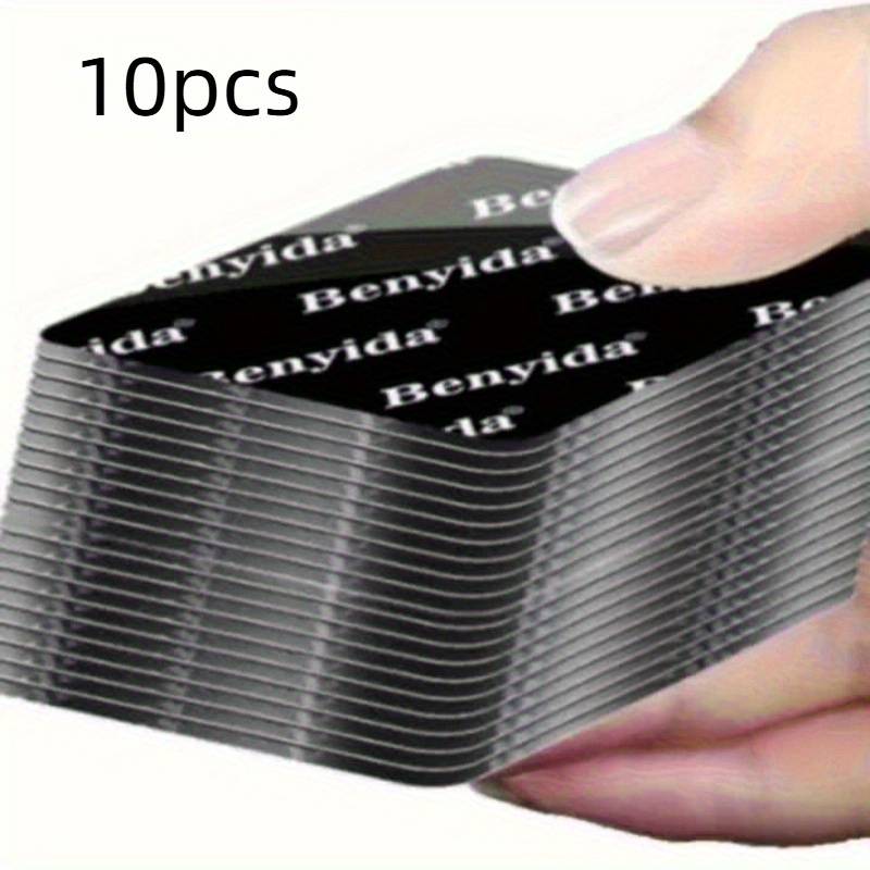 TEMU 10pcs Ultra- Strong Nano Double- Sided Tape- Reusable, No Residue, High Temp& Waterproof, Thick Transparent For Plastic, Wood, Glass, Metal