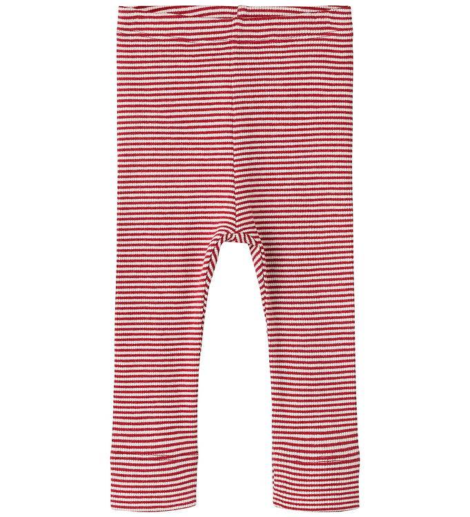 Name It Leggings - Rib - NbfJasmine - Jesterröd - Name It - 74 - Leggings
