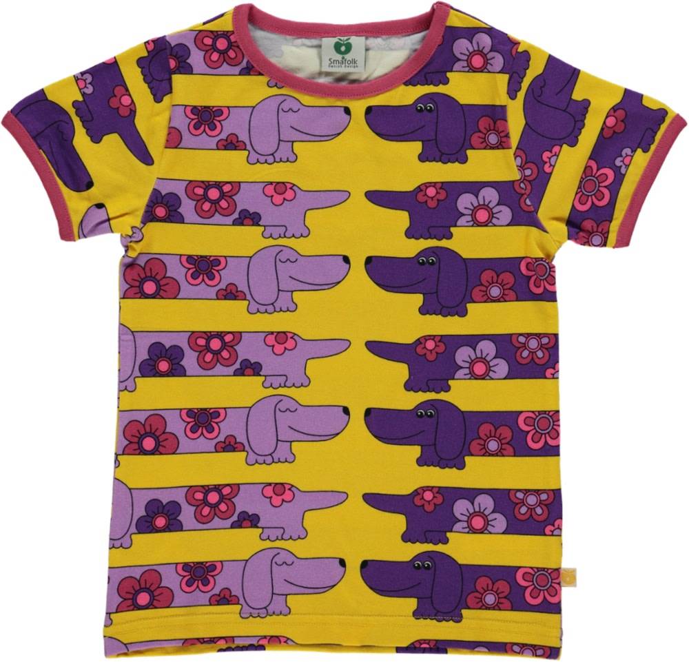T-shirt med hunde - Yellow / 80 cm