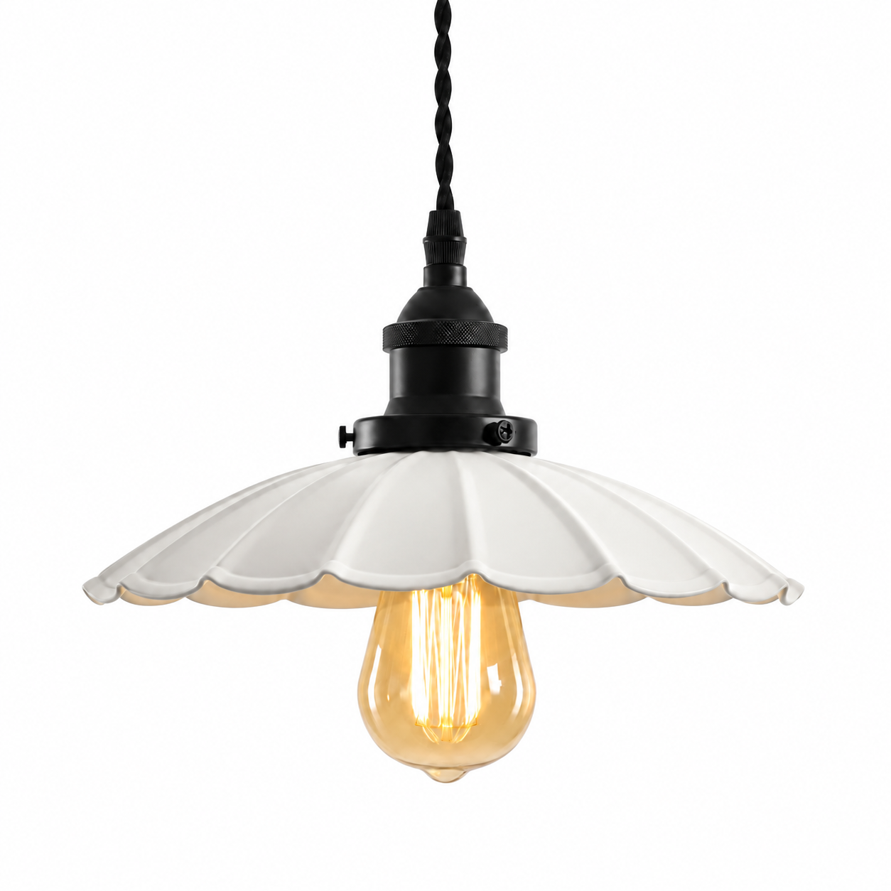 Fönsterlampa Skogsstjärna 25cm, Vit - Mässing