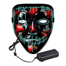 El Wire Purge 2 LED Maske - Turkis