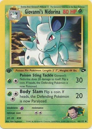 Giovanni's Nidorina - 44/132 - 1st Edition - Let Brugt (LP).