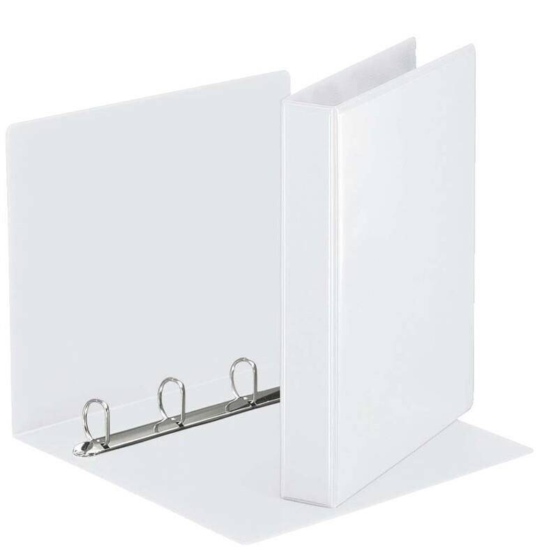 Esselte Hobbymappe 30mm hvid 4-rings D-mekanisme pakke med 10 stk..