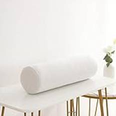 Rund cylindrisk armstödskudde utrymme fyllning kropp positionering kudde sänggavel stöd kuddar ländrygg kudde för soffa/säng/bil (60 x 15 cm)