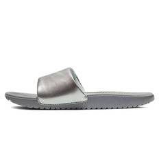 Nike Kawa EVA Slip Resistant Breathable Kids' Slippers Silver Gray Kids' 28