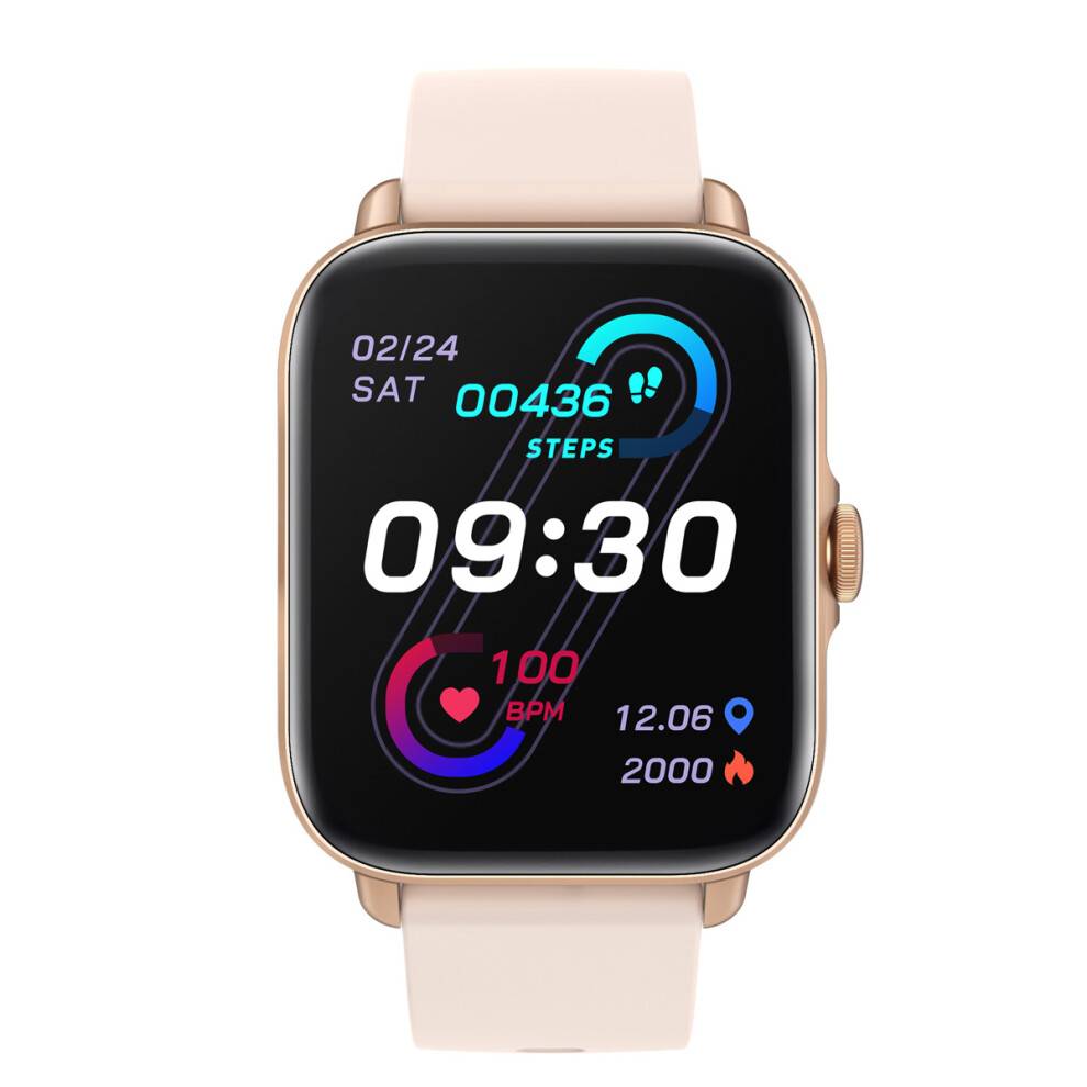 Smartwatch kompatibel med kvinder med Alexa stemmestyring, søvnkvalitetsanalyse, lang batterilevetid og kompatibilitet. Kompatibel med silik