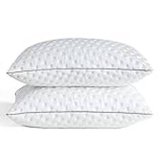 BedStory Kuddar 2-pack minnesskum kuddar för sömn, mjuk och fast kudde för nack- och axelsmärta, allergivänlig hotell justerbar för sidosovkudde – 50 x 75 cm