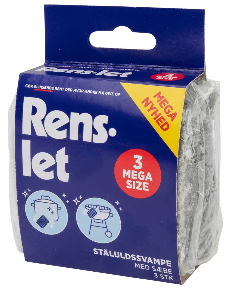 Rens-Let Stålull Mega 3-pack