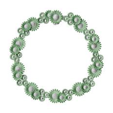 Daisy x Stine Goya Big Green Silver Necklace - M/L
